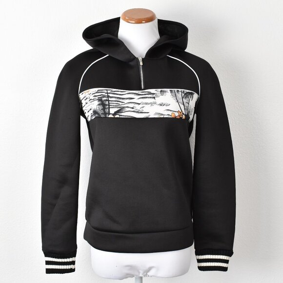 Maje Tops - Maje Tropical Stripe Hoodie Sweatshirt - 3, Large